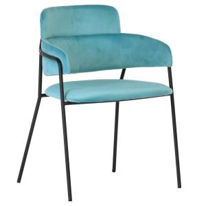 Стул Bradex Home Napoli FR 0323 светло-бирюзовый с черными ножками