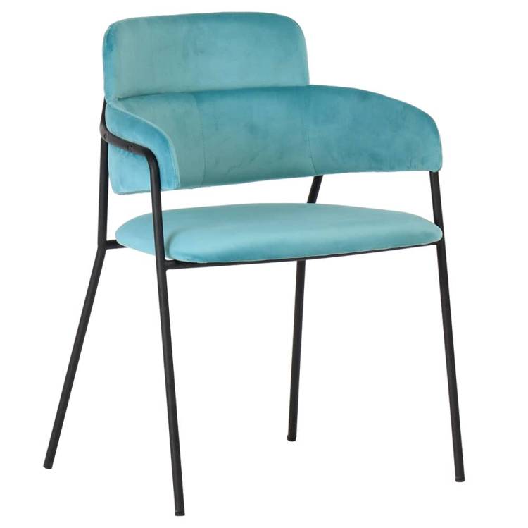 Стул Bradex Home Napoli FR 0323 светло-бирюзовый с черными ножками