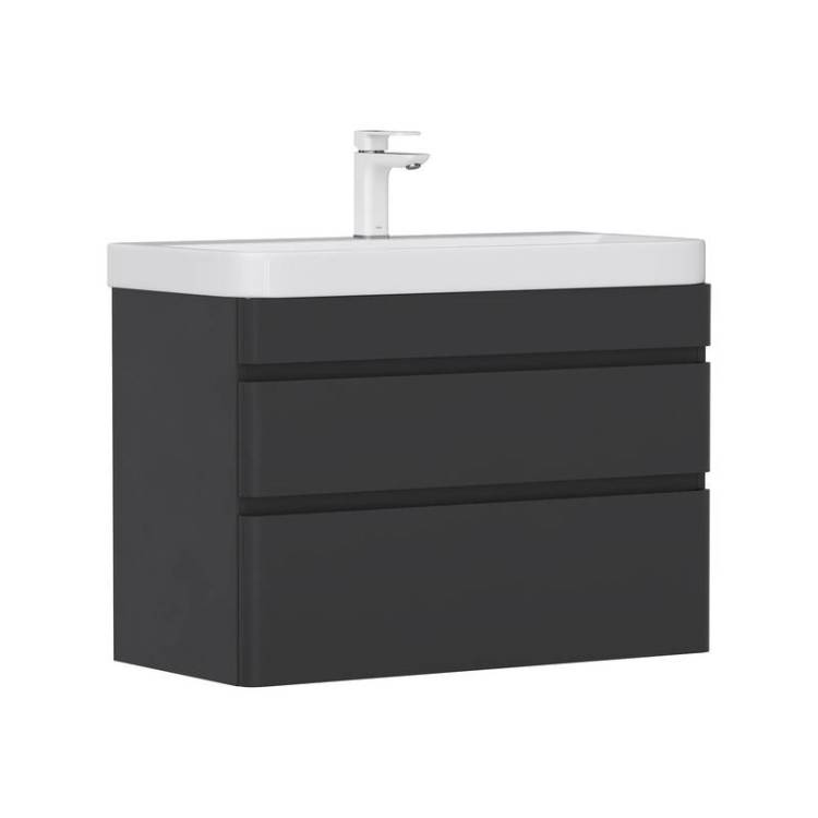 Тумба под раковину Equil Eltoro tpELTR80.2Y-03 подвесная, черный, 79.4x38