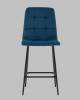 Стул полубарный Stool Group Одди AV 406N-Cdoc-08(PP) синий, велюр фото 3