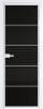 Межкомнатная дверь Profil Doors 5 AX цвет профиля Вайт, стекло безопасное 6 мм мору черный 600x2000