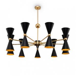 Подвесная люстра Maytoni Vesper MOD108PL-18GB Черный с Золотом