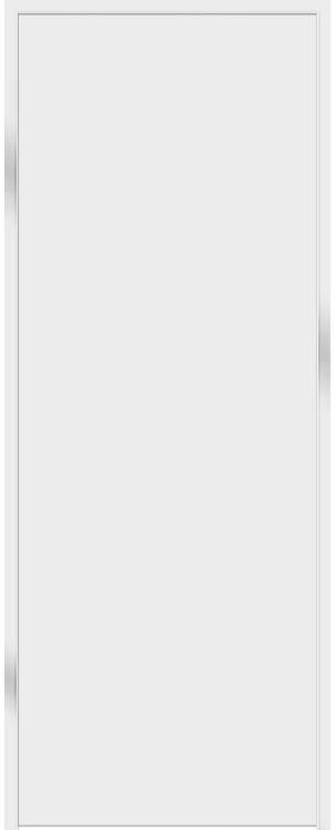 Межкомнатная дверь скрытая VellDoris Извизибл Оптим реверсивное L VD1072349 Полотно Под Покраску, Кромка Меламиновая 2100х900