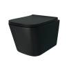 Унитаз подвесной Watersense Eva Pro Vortex Black W00789 безободковый, сиденье микролифт, черный матовый фото 2