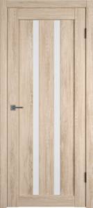 Межкомнатная дверь Владимирская Фабрика Дверей Atum 2 Sand Vellum стекло White Cloud 700x2000