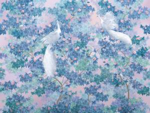 Фреска Ortograf Aurora 34122 Romance blue Флора FLN