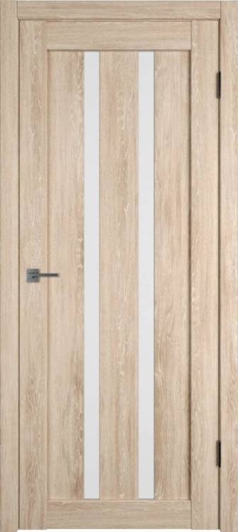 Межкомнатная дверь Владимирская Фабрика Дверей Atum 2 Sand Vellum стекло White Cloud 700x2000