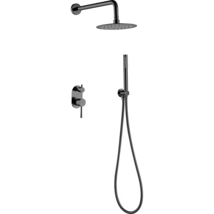 Душевой комплект Boheme Uno 464-SGM Shine Gun Metall, с внутренней частью