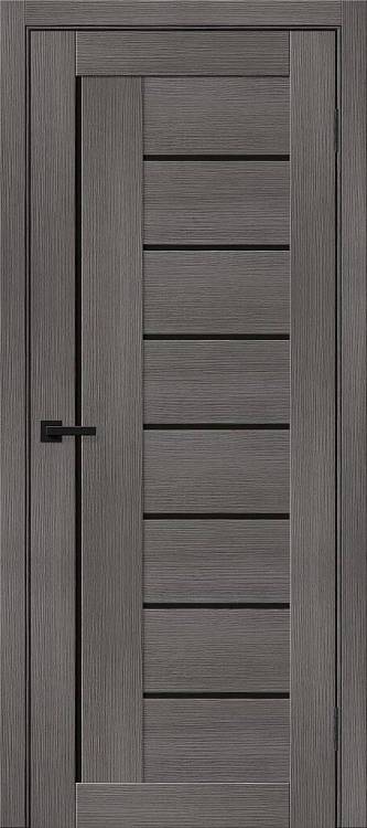 Межкомнатная дверь Остекленная Bravo Браво-29 153-7683 Полотоно Grey Melinga, Стекло Black Shine 2000х800