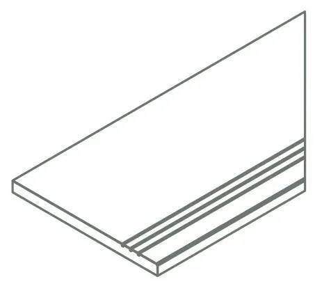 Ступень Italon Магма X2 620090001381 Сильвер закругленный грип правый 30x60