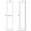 Шкаф-пенал Belbagno Acqua ACQUA-1600-2A-SC-PS-P 32x32x160 Pino Scania подвесной с двумя распашными дверцами с доводчиками, с двумя полками, универсальный фото 5