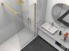 Душевая перегородка Vincea Walk-In VSW-1HS900CLG профиль брашированное золото, стекло прозрачное, 90x200 фото 3