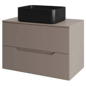 Тумба с раковиной Orange Line Li-70TuLMDF+B02-460MB латте матовый, 70 см