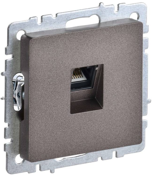 Розетка компьютерная RJ45 IEK Brite BR-K10-2-K45 темная бронза