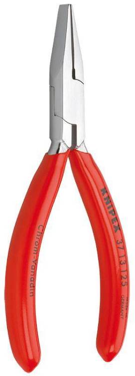 Плоскогубцы KNIPEX захватные прецизионные, плоские щирокие губки, 125 мм, хром, 1К ручки