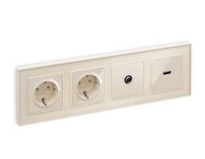 Комплект механизма TV розетки проходной Ambrella Volt Alfa MA313030