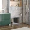 Унитаз подвесной Taliente Amato AM25010 Grigio безободковый, с микролифтом, серый матовый фото 3