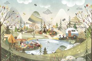 Фреска Ortograf Adventure 35291 Кемпинг в лесу Филиграна FM-F