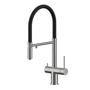 Смеситель для кухни Rivelato Adria 1523517 с подключением фильтра, нержавеющая сталь
