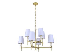 Большая подвесная люстра Newport Челси 4378/C mat.gold