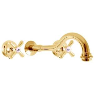 Смеситель для раковины Rav Slezak Morava Retro MK331Z с внутренней частью, золотой