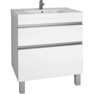 Тумба с раковиной Dreja Grace Plus 70 с опорами, белый глянец