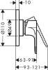 Смеситель для душа Hansgrohe Rebris S 72649000 хром фото 2