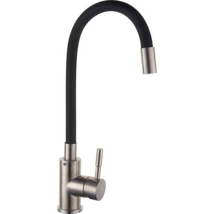 Смеситель для кухни РМС SUS124BL-016F черный, сталь