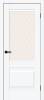 Межкомнатная дверь Bravo Прима-3 полотно White Silk, стекло White Сrystal 800x2000