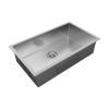 Мойка кухонная Paulmark Gerberg 74 Uni PM257444-BS Брашированная Сталь, 74x44 фото 2