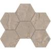 Мозаика Estima Bernini 67340 Mosaic/BR02_NS/25x28,5/Hexagon Hexagon Beige неполированная 25x28.5