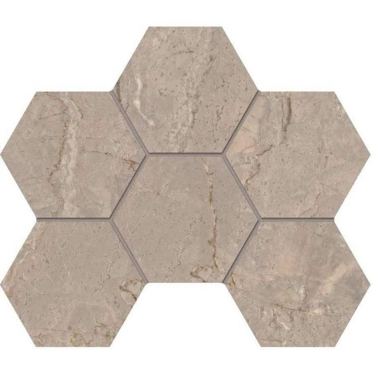 Мозаика Estima Bernini 67340 Mosaic/BR02_NS/25x28,5/Hexagon Hexagon Beige неполированная 25x28.5