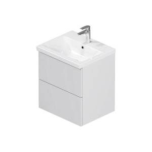 Тумба с раковиной Am.Pm Gem M90-FHX0502WG-WCC0502WG подвесная, 2 ящика, белый глянец, 50 см