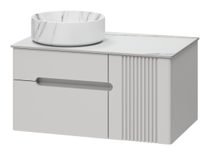 Тумба с раковиной Brevita Палисандро УТ000025399 серая, 80 см