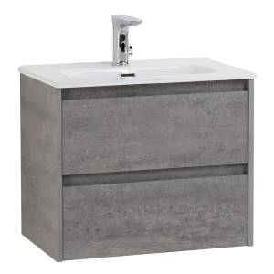Тумба под раковину Belbagno Kraft 39 KRAFT 39-500/390-2C-SO-CG 50x39x50 Cemento Grigio подвесная с двумя выкатными ящиками