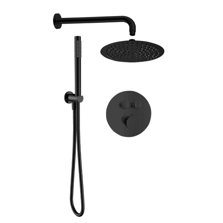 Душевой комплект AQUAme AQM8405MB черный матовый