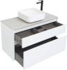Тумба под раковину Aquanet Nova Lite 100 242581 2 ящика, белый глянец фото 4