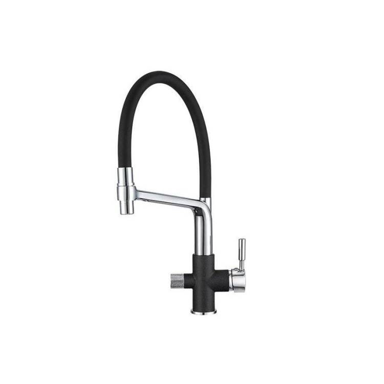 Смеситель для кухни Granula GR-0075, ЧЁРНЫЙ