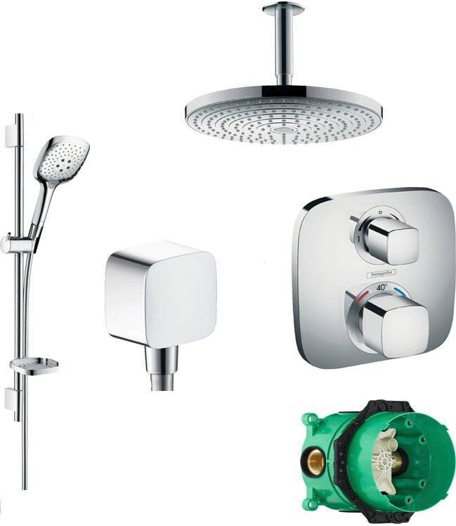 Душевой комплект Hansgrohe Raindance Select E 300 27337000+27856000+26457000+15708000+1800180