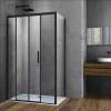 Душевой уголок Vincea Soft VSR-3SO9011CLB 1100x900, профиль черный, стекло прозрачное