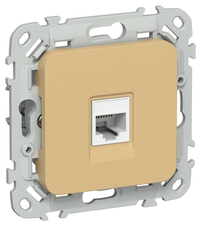 Розетка компьютерная RJ45 IEK Flite FI-K12-2-K89 шамуа