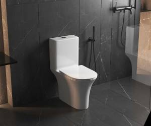Унитаз-компакт AQUAme AQM1010PRO + AQM1103 безободковый, сиденье микролифт, белый глянец