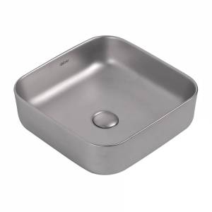 Раковина Abber Rechteck AC2211MS 39 см, серебро матовое