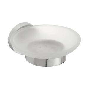 Мыльница SAPHO X-ROUND стеклянная с подставкой, настенная, 110x55x125 мм, хром