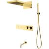 Душевой комплект Boheme Fusion 131-2-G золотой, с внутренней частью