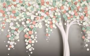 3D Фотообои Artegrafico «Радужное дерево» FANT-098 песок