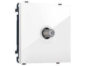 Комплект механизма TV розетки SAT Ambrella Volt Sigma MS113050 белый глянец
