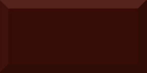 Керамическая плитка Absolut Keramika Monocolor Marrone Biselado Brillo 10x20
