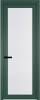Межкомнатная дверь Profil Doors 1 AGP цвет профиля Зеленый воск, стекло безопасное 6 мм мору белый 600x2000