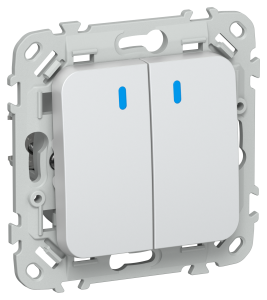 Выключатель 2-клавишный IEK Flite FI-V20-1-10-1-K36 жемчуг